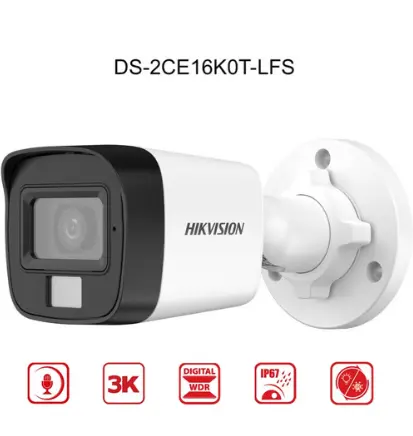 [108195] DS-2CE16K0T-LFS (3K) with Sound (Indoor/ Outdoor)